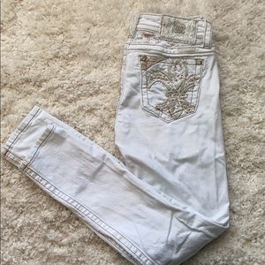Miss Me white skinny jeans